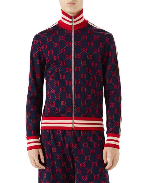 gucci jacket red blue|gucci jacket men.